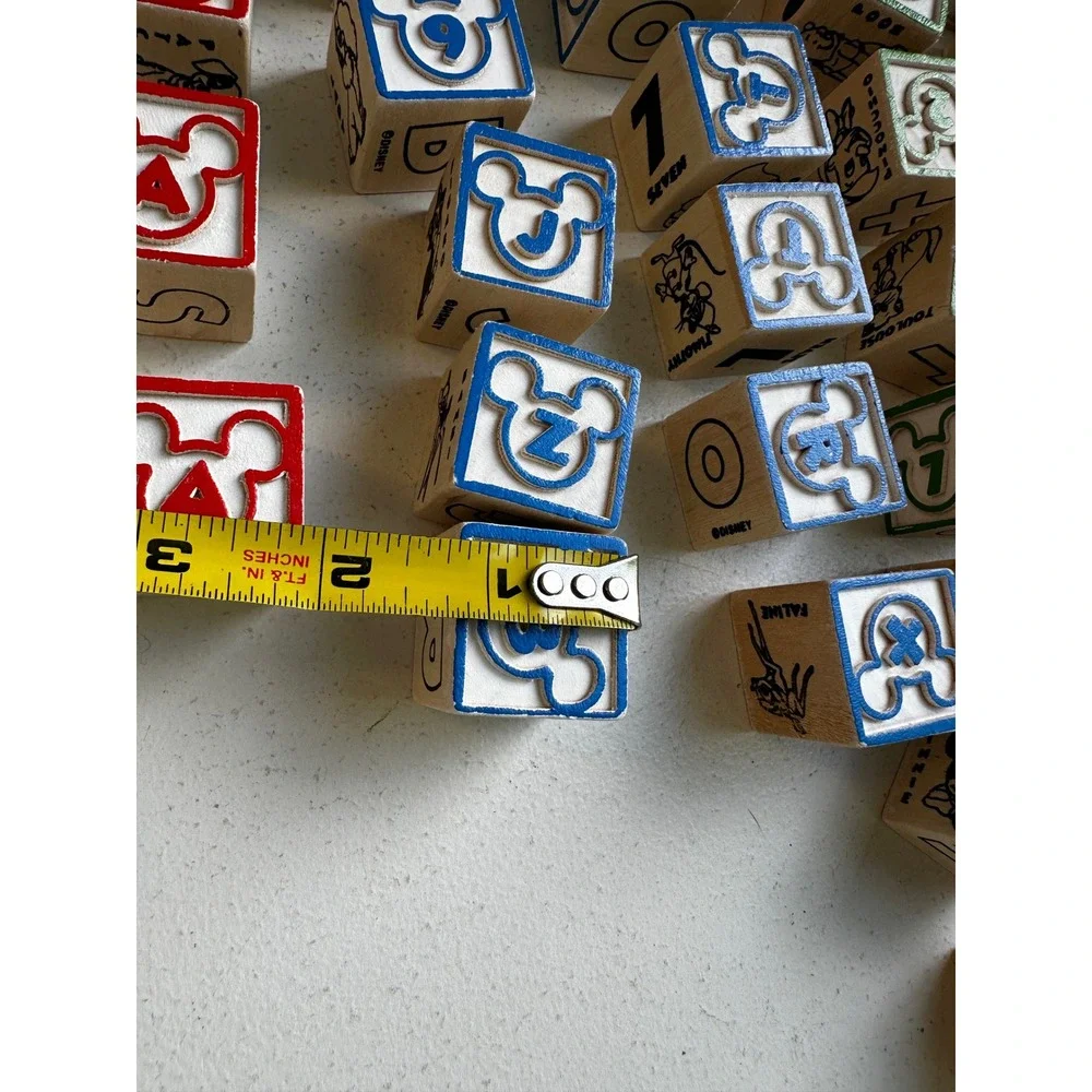 Melissa & Doug Disney Wooden Alphabet Blocks Mickey Mouse 48 Piece Set